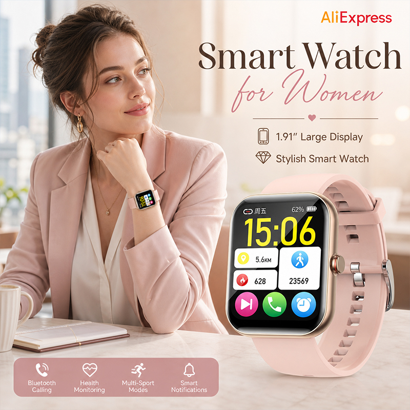 Women Smart Watch BT Call Hear - Watches Ladies Smartwatch review and price